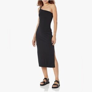 The Drop | Women’s Black Aditi One Shoulder Bodycon Knit Dress L NWT